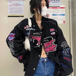Women's Hoodies Sweatshirts Deeptown Gothic Punk Embroidery Sweatshirts Women Harajuku Zip Up Oversize Hoodies Casual Tops Jacket Vintage Hippie 220926