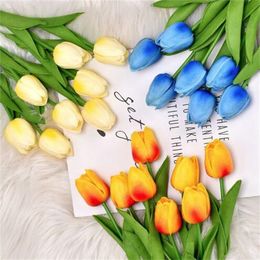 Artificial Flower Tulip Calla Lily Simulation PU Fake Flower Wedding Party New Year Hotel Home Decoration GC1644