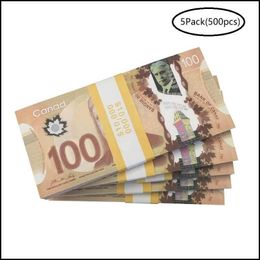 Novelty Games Prop Canada Game Money 100S Canadian Dollar Cad Banknotes Paper Play Movie Props Drop Delivery 2021 Toy Kidssunglass2020 OtihoDPQI3T26