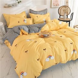 Bedding sets Adults bedding set bed linen set 2345pcs Duvet Cover Bed Flat Sheet Pillow Case single Full Queen King family size 220924