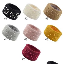 Headbands Knitting Headband Women Weave Solid Colour Keep Warm Fashion Turban Hair Band Accesories Autumn Winter 6 8Hf K2 Drop Deliver Dhtfv
