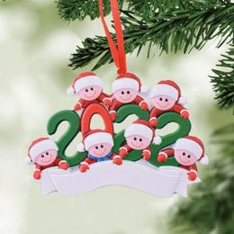 2022 Resin Personalized Family Christmas Tree Ornaments 2023 Cute People Winter Gift Free Delivery WLY935