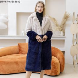 Womens Jackets Winter Thick Long Warm Faux Fur Coat Women Plus Size Faux Fur Jacket Luxury Winter Fur Coats 220926