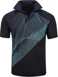 Polos da uomo Dress camicie da golf da golf manica corta tattica morbida t-shirt da tennis da tennis da tennis da uomo stampare