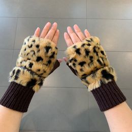 CH designer gloves leather glove ladies sheepskin rabbit fur winter mitten for women official replica Counter quality European size T0P quality 012