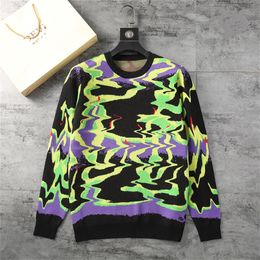 New Autumn Mens Sweater Plus Size Embroidery Men Women Hoodie Streetwear Knitted Letter Pullover Neck Designer Slim Sport Fashion Sweatshirt