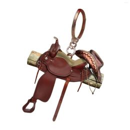 Decorative Figurines Saddle Car Ornament Charm Western Horse Pendant Acrylic Keychain Hangings Charms Interior Decor