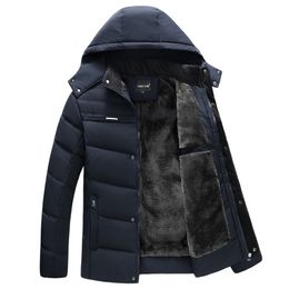 Mens Down Parkas Parka Men Coats Winter Jacket Men Thicken Hooded Waterproof Outwear Warm Coat Fathers Clothing Casual Mens Overcoat 220927