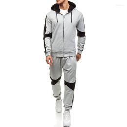 Men's Tracksuits Men's Men Sweat Suit 2022 Spring Hooded Sweater Casual Outdoor Sports Colour Matching Sportswear BB50T