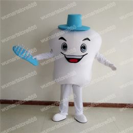 Halloween Tooth Mascot Costume Cartoon Theme Character Carnival Festival Fancy dress Adults Size Xmas Outdoor Party Outfit