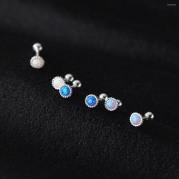 Stud Earrings Real 925 Sterling Silver For Women Teen Girls Kids Small Tiny Round Crystal Korean Earings Fashion Jewellery 2022