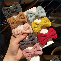 Hair Clips Barrettes Korean Childrens Bow Hair Clip Girls Baby Hairpin Bb Little Kids Accessories 1617 V2 Drop Delivery 2021 Jewelry Dhgec