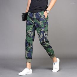 Jeans da uomo Uomo Estate Leggero Camouflage Uomo Moda Verde militare Pantaloni in denim alla caviglia Casual Streetwear Cotone Cargo