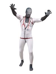 Horror male doctor Halloween cosplay Catsuit Costume Printing and dyeing pattern Lycar full Bodysuit zentai suit