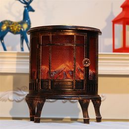 Fireplace Sets Accessories Window Home LED Night Light Decoration Charcoal Fire Fireplace Decoration Christmas Scene Decoration Brazier Fireplace USB 220927