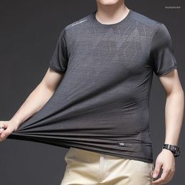 Men's T Shirts 2022 Summer Men's Fashion Round Neck Quick-Drying Tees Male Breathable Short Sleeve Tops Men Size Casual Shirt A18