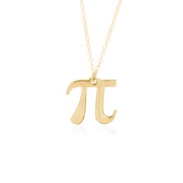 Math Pi 3.14 Symbol Number Pendant Necklace Stainless Steel Geometry Initial Letter Digital Pai Infinite Infinity Necklaces for Teacher Student Gifts