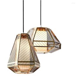 Pendant Lamps Nordic Luxury LED Lights Bedroom Living Room Stainless Steel Decor El Lobby Hanging Fixtures