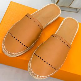 Popular ladies slippers fisherman shoes simple and convenient espadrilles upper with brand logo to highlight the brand charm luxury designer espadrille