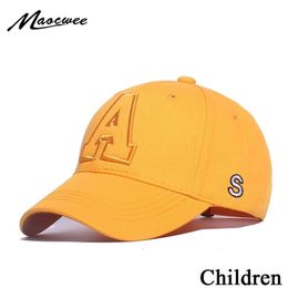 Ball Caps Child Hats Kids Baseball Cap With Letter Embroidery Funny Spring Summer Hip Hop Boy Sun Bones 220927