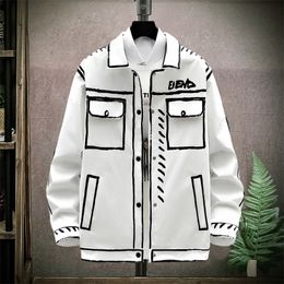 Men's Jackets Autumn Casual Jacket Korean Fashion Short Lapel coat Decoration Body Coat High Quality Hip Hop Men 220927