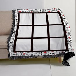 Sublimation love Blanket with tassel Easily Personalized Memorial Valentine's Day gift baby anniversary