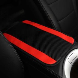 New PU Leather Car Centre Armrest Mat Auto Armrests Cushion Storage Box Cover Mats Arm Rest Protector Pad Car Accessories Interior