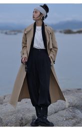 Women's Trench Coats Women's Khaki Windbreaker Coat Long Over The Knee Autumn 2022 Wild Loose Korean Style Temperament