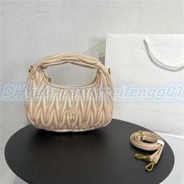 miui bag pink Designer Cleo bag satchel tote underarm hobo Luxury Genuine Leather with shoulder strap purses Crossbody bags handbag 597