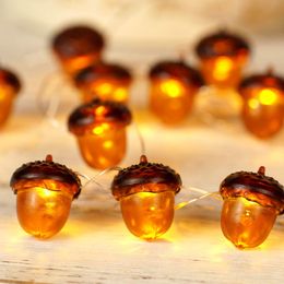 CNSUNWAY Halloween LED Strings Lights 3D Jack-o-Lantern 10ft 30 LEDs Pumpkin String Light Battery Powered Orange Lights for Party Indoor Fall Outdoor Harvest
