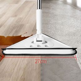 Mops Triangle Mop for Washing Glass Ceiling Dust Cleaning Squeegee Kitchen Wall Flat Floors Windows Telescopic Wiper Brush Household 220927