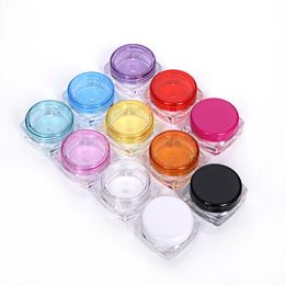 Plastic Pot Jars Round Clear Leak Proof Plastic Cosmetic Container Jars for Travel Storage Make Up Eye Shadow Nails Powder Pain Jewelry 5ML