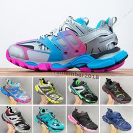 Luxury designer track and field 3.0 sneakers man platform casual shoes white black net nylon printed leather sports shoes triple s belts without boxes 36-45 RM4