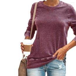Women's Blouses Women Blouse Casual 5 Colors Solid Color Comfortable Streetwear Fall Top Long Sleeve Lady 3XL