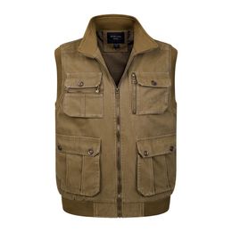 Men s Vests Men Large Size XL 4XL Fit Vest Male High Quality Sleeveless Comfortable Jacket Homme Classic 100 Cotton Tactical Waistcoat 220926