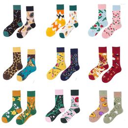 Men's Socks Spring And Summer Fruit Series Tube Personalised Happy Couple Cotton