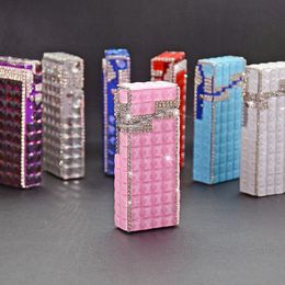 Colorful Rhinestone Diamonds Cigarette Case Holder Dry Herb Tobacco Storage Cover Box Portable Aluminium Metal Innovative Protective Shell Smoking Stash Cases