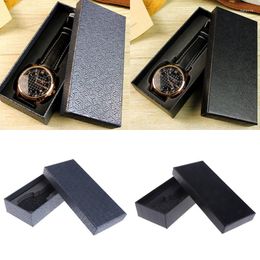 Watch Boxes Luxury Wristwatch Box Display Case Gift For Men Women Jewellery Bracelet Holder Brown/Black/Blue Stripe/Blue Plaid