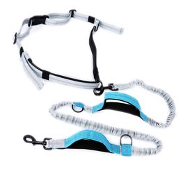 Dog Collars Leashes Pet Supplies Dog Traction Rope Sports Running Dog Rope with Belt Combination Multifunctional Retractable Belt 220923