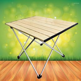 Camp Furniture Folding Camping Table Portable Aluminium Lightweight Durable Compact Roll Up Picnic Tables For Travel Fishing