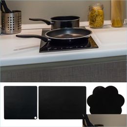 Mats Pads Electric Induction Hob Protector Mat Anti-Slip Sile Cooktop Scratch Er Heat Insated Cleaning Candid Drop Delivery 2021 Hom Dh5Fe