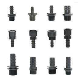 Watering Equipments 30/15Pc 8mm 16mm 20mm 25mm 32mm PE Hose Barb Connector To 1/2" 3/4" 1" Male Female Thread Coupler Garden