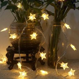 Strings 1M 10 LED Copper Wire Star Curtain String Lights Lamp Fairy Lighting For Outdoor Wedding Christmas Decoration By 3 Battery