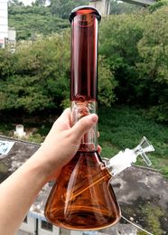 Colourful Thick Glass Water Bong Hookahs 14 inch Oil Dab Rigs Shisha Smoking Pipes