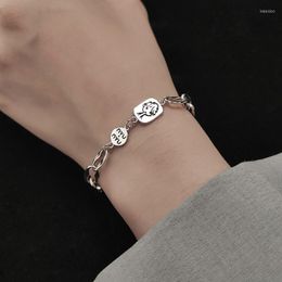 Charm Bracelets Girls Hip-hop Punk Bracelet Cold Wind Personality Stainless Steel Double Ladies Jesus To Cross Pendant Bangles