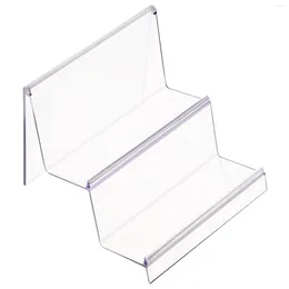 Hooks TOPBATHY 2-Tier Display Stand Acrylic Riser Shelf Desktop Wallet Organiser Jewellery Cosmetic Holder