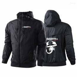 Men's Hoodies Men's & Sweatshirts 2022 Abarth Scorpion Spring Long Sleeve Hooded Windbreaker Jacket Windproof And Waterproof Casual