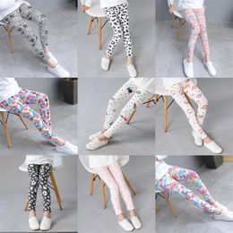 Kids Girls Leggings Cute Floral Rainbow Toddler Skinny Trousers Teenage Child Baby Pencil Pants 20220927 E3