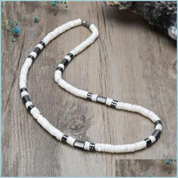 Chains Chains White Bohemian Surfer Necklace Mens Natural Shell Fashion Womens Tribal Jewelry Girlfriend Gift For Him.Chai Jewelshops Dhlmh