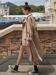 Women's Trench Coats Women's Long Coat For Women 2022 Mid-length Spring And Autumn British Style Khaki Simple Chic Single Breasted